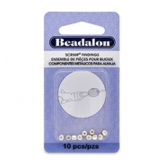 Beadalon viti di fissaggio 3.5mm ovali argento