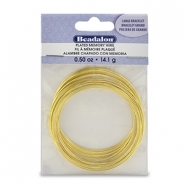 Beadalon filo armonico Memory bracciale grande oro