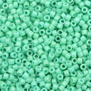 Perline Miyuki Delica 11/0 Duracoat opaque dyed sea opal green DB-2125