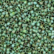 Perline Miyuki Delica 11/0 Opaque picasso turquoise blue DB-2264