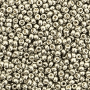 Rocailles Miyuki 11/0 Duracoat galvanized light pewter silver 11-4221