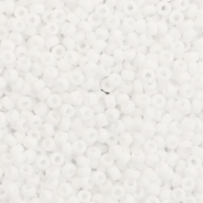 Rocailles Miyuki 11/0 Matte white 11-402f