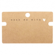Espositori bigiotteria in cartoncino 'wear me with &hearts;' marrone