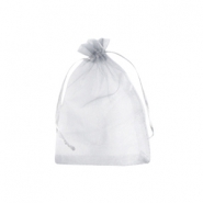 Sacchetti in organza 7x9 cm argento grigio