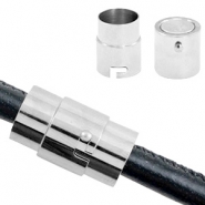 Componenti in acciaio inossidabile chiusura magnetica Ø8mm argento antico