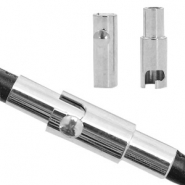 Componenti in acciaio inossidabile chiusura magnetica Ø2mm argento antico