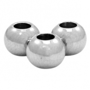 Perline in acciaio inossidabile 3mm argento antico