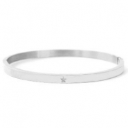 Bracciali in acciaio inossidabile con stella argento