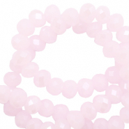 Perline sfaccettate 4x3 mm rondella rosa orchidea chiaro
