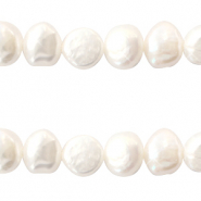 BQ Perle di acqua dolce pepita rotonde 7mm bianco naturale
