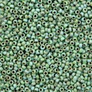 Rocailles Miyuki 15/0 Opaque picasso turquoise blue 15-4214