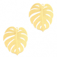 Pendenti in stile bohémien a forma di foglia tropicale oro (privo di nichel)