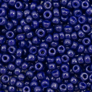 Rocailles Miyuki 8/0 Duracoat opaque dyed dark navy blue 8-4494