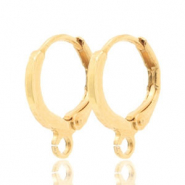 Orecchini richiudibili 12 mm con 1 anellino oro
