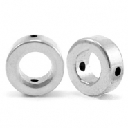 Perline di ematite 8 mm ciambella argento grigio