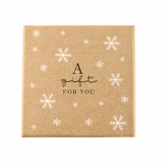 Scatola regalo di cartone ‘a gift for you’ marrone