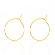 Orecchini in acciaio inossidabile 15mm oro
