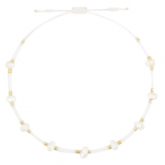 Braccialetti alla moda Miyuki con perle bianco
