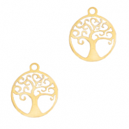 Ciondoli in acciaio inossidabile a forma di albero della vita oro