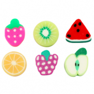 Perline di polimero a forma di frutta misto multicolore