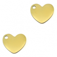 Ciondoli in acciaio inossidabile cuore oro