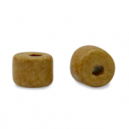 Perline di ceramica greca DQ 5mm marrone senape