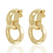 Metallo TQ in ottone orecchini oro