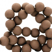 Perline in acrilico 6 mm marrone caffè