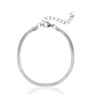 Bracciali in acciaio inossidabile catena a serpente argento