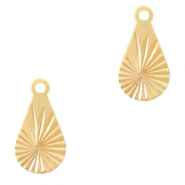 Metallo TQ in ottone ciondolo goccia oro