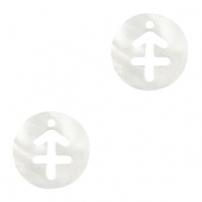 Pendenti di conchiglia prodotti speciali Sagittario bianco (colore naturale)
