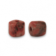 Perline di pietra naturale Granito a dischetto 4x4mm terracotta marrone