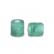 Perline di pietra naturale Quarzo a dischetto 2x2mm verde bermuda