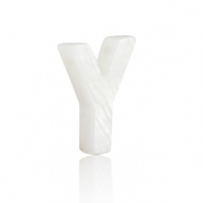 Pendenti di conchiglia prodotti speciali lettera Y bianco (colore naturale)