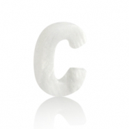 Pendenti di conchiglia prodotti speciali lettera C bianco (colore naturale)