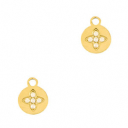 Ciondoli in acciaio inossidabile fiore oro