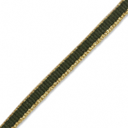 Nastro verde scuro-oro