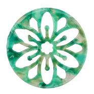 Pendenti in resina mandala turchese-verde