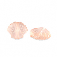 Perline in acrilico conchiglia trasparente rosa salmone