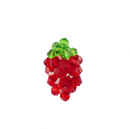 Ciondoli sfaccettati fragola rosso-verde