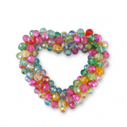 Ciondoli sfaccettati cuore multicolore