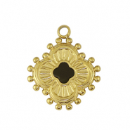 Ciondoli in acciaio inossidabile fiore oro /