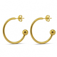 Orecchini in acciaio inossidabile 25mm oro