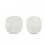 Perline di pietra naturale Vetro quadrate bianco