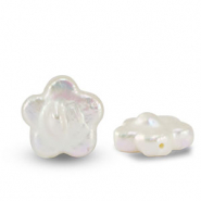 Perle di acqua dolce a forma di fiore bianco naturale