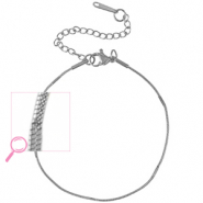 Bracciali in acciaio inossidabile argento