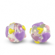 Perline in acrilico punti Transparente viola