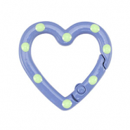 Componenti colorati anello brisé portachiavi cuore blu-verde