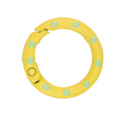 Componenti colorati anello brisé portachiavi giallo-verde