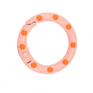 Componenti colorati anello brisé portachiavi rosa-arancione